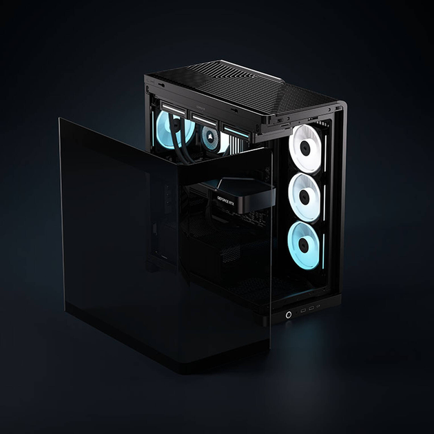 Корпус Corsair Frame 4500X LX-R RGB iCUE LINK Panoramic Glass Mid-Tower Black (CC-9011316-WW) - зображення 18