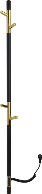 Сушарка для рушників електрична Domoletti Premium Чорно-золотиста (L.15x140BL&GLD.PREMIUM) - зображення 2