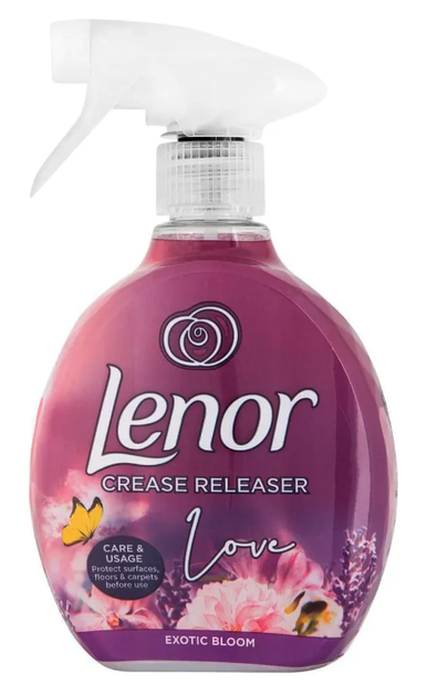Спрей для разглаживания складок на одежде Lenor Crease Releaser Exotic Bloom 500мл - изображение 4