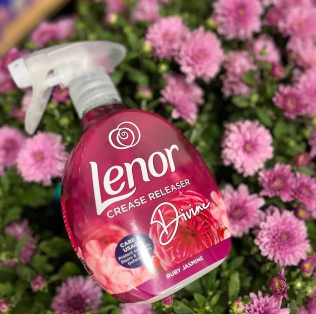 Спрей для разглаживания складок на одежде Lenor Crease Releaser Ruby Jasmine 500мл - изображение 2