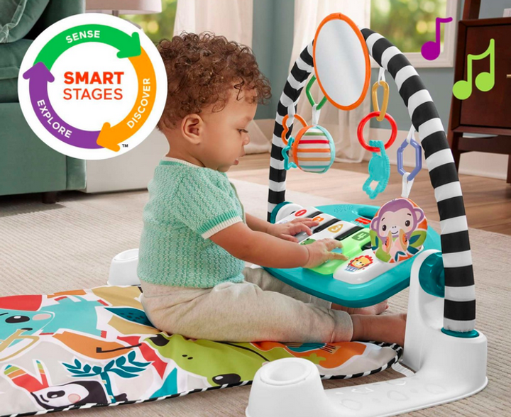 Mata interaktywna edukacyjna Fisher-Price Kick And Play Pianino HWY55 (194735224074) - obraz 3