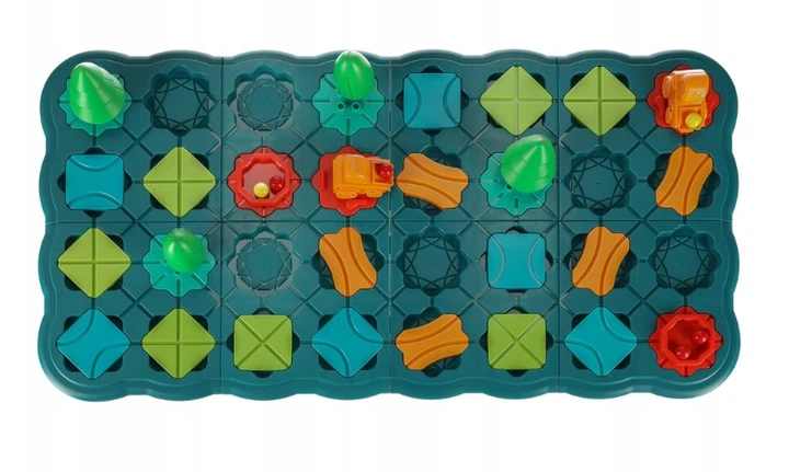 Gra planszowa KIK Labirynt tor przeszkód zakręty 56 elementów (5903039764484) - obraz 3