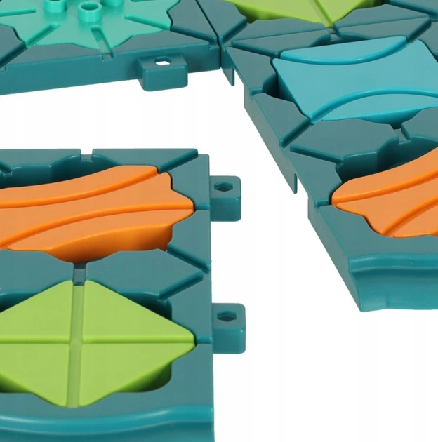 Gra planszowa KIK Labirynt tor przeszkód zakręty 56 elementów (5903039764484) - obraz 8