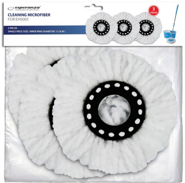 Wymienny wkład do mopa Esperanza Perfect Clean 005 3 szt (5901299964835) - obraz 3