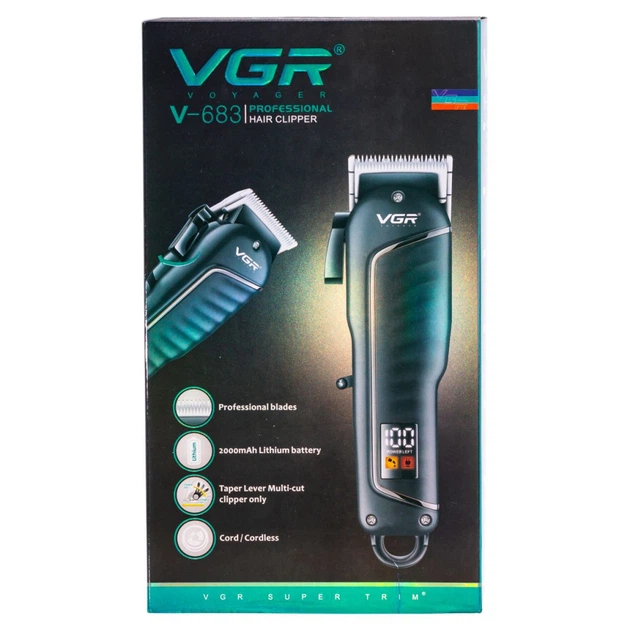 Машинка для стрижки LED професійна з насадками VGR HP-V-683 - изображение 8