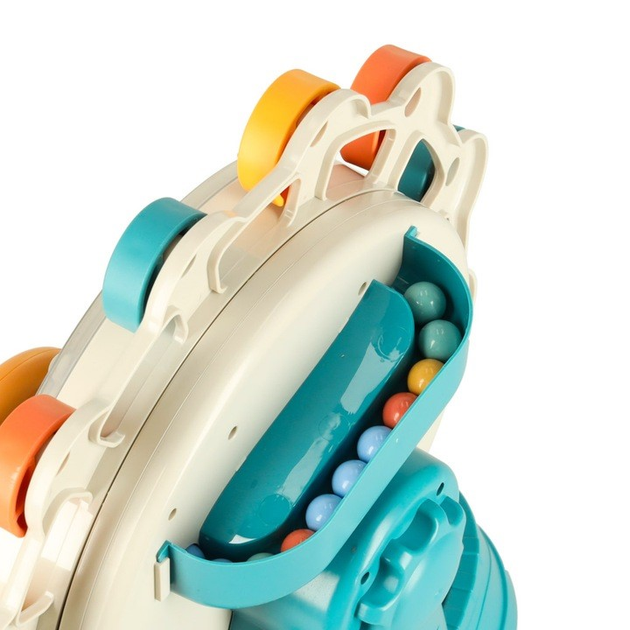 Zabawka edukacyjna KIK Diabelski młyn karuzela z kierownicą łapanie piłek (5903039763227) - obraz 4