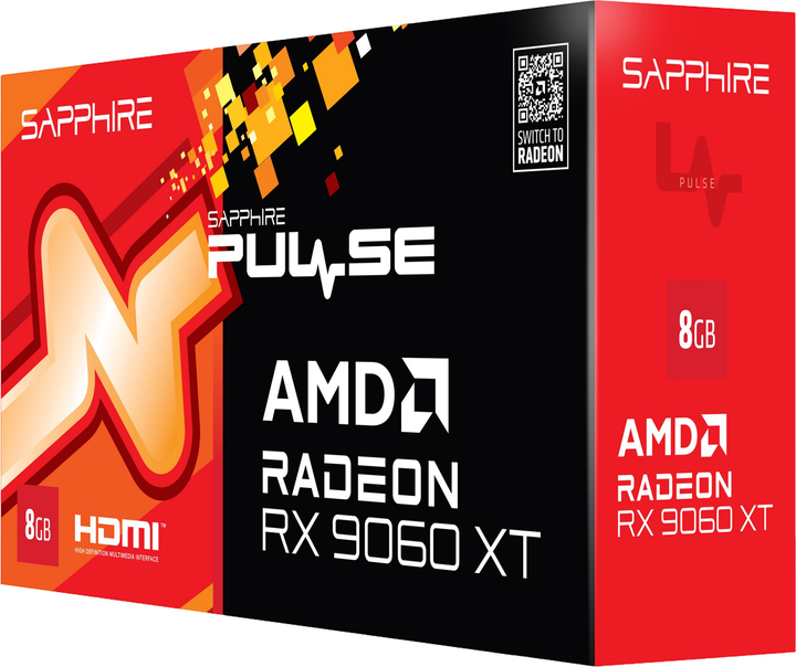 Karta graficzna Sapphire PCI-Ex Radeon RX 9060 XT Pulse 8GB GDDR6 (128bit) (3290/20000) (2 x HDMI, DisplayPort) (11350-05-20G) - obraz 6