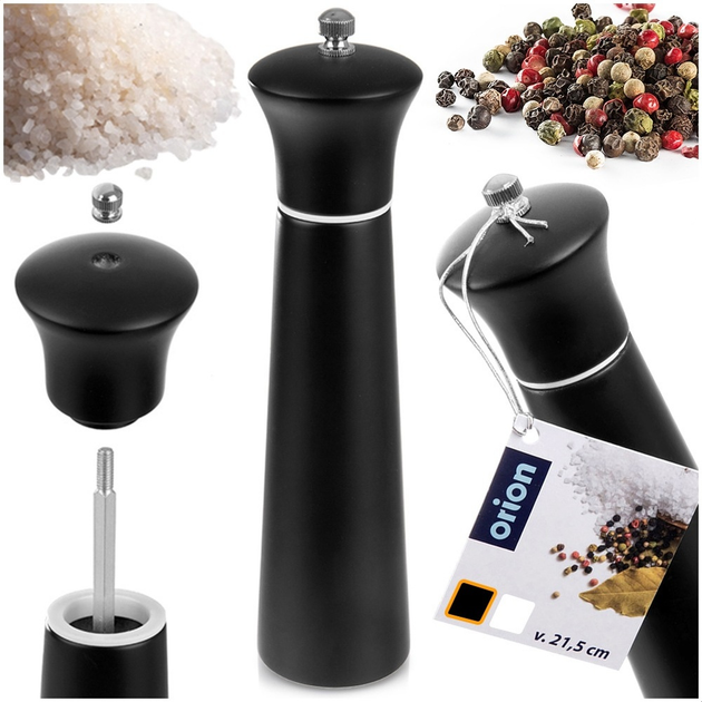 Млин Orion дерев'яний чорний 21.5 см (8592381219383) - зображення 5