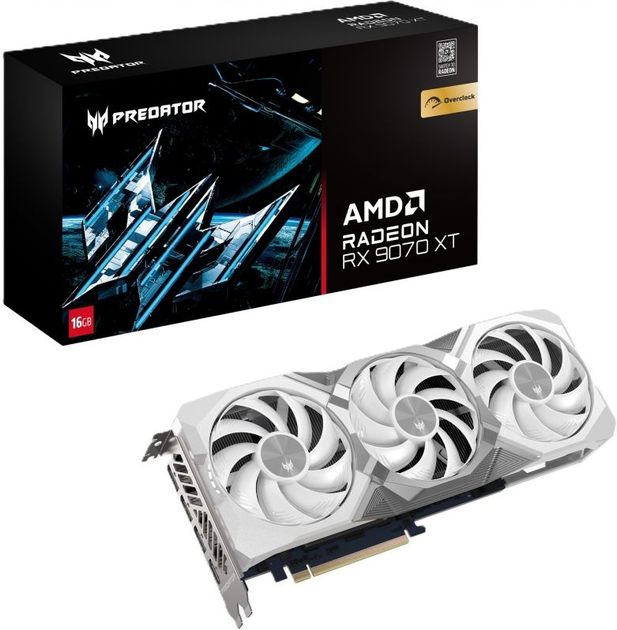 Karta graficzna Acer PCI-Ex Radeon RX 9070 XT Predator BiFrost White Edition OC 16GB GDDR6 (256bit) (3100/20000) (HDMI, 3 x DisplayPort) (DP.Z4FWW.P02) - obraz 5