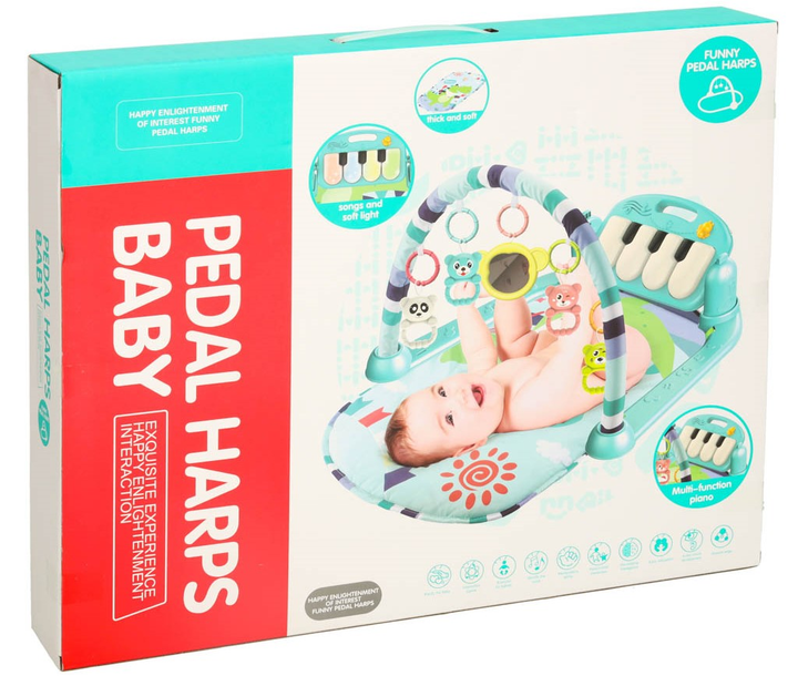 Ігровий килимок для немовлят KIK Граюче піаніно-брязкальця 3в1 Bibi-inn (5903039753075) - зображення 1