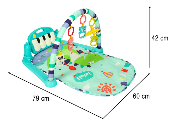 Ігровий килимок для немовлят KIK Граюче піаніно-брязкальця 3в1 Bibi-inn (5903039753075) - зображення 6