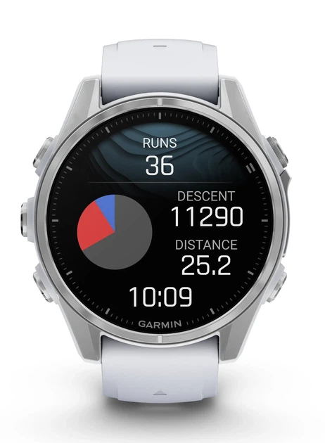 Спортивний годинник Garmin Fenix 8 43mm AMOLED Silver with Whitestone Silicone Band (010-02903-00) - изображение 6