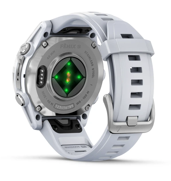 Спортивний годинник Garmin Fenix 8 43mm AMOLED Silver with Whitestone Silicone Band (010-02903-00) - изображение 7