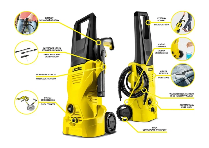 Мийка високого тиску Karcher K 2 Car 360л/год 4м - Фото 4 Мийка високого тиску Karcher K 2 Car 360л/год 4м - изображение 4