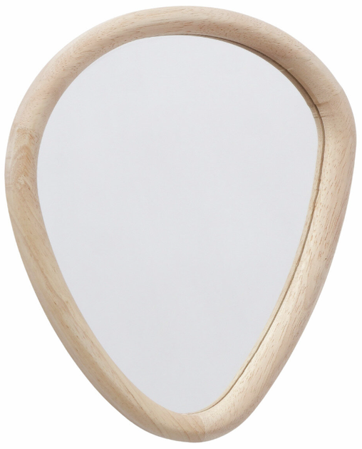 Lustro dekoracyjne wiszące Boltze drewniana rama 28 x 23 cm Beżowe (4066076457113) - obraz 1