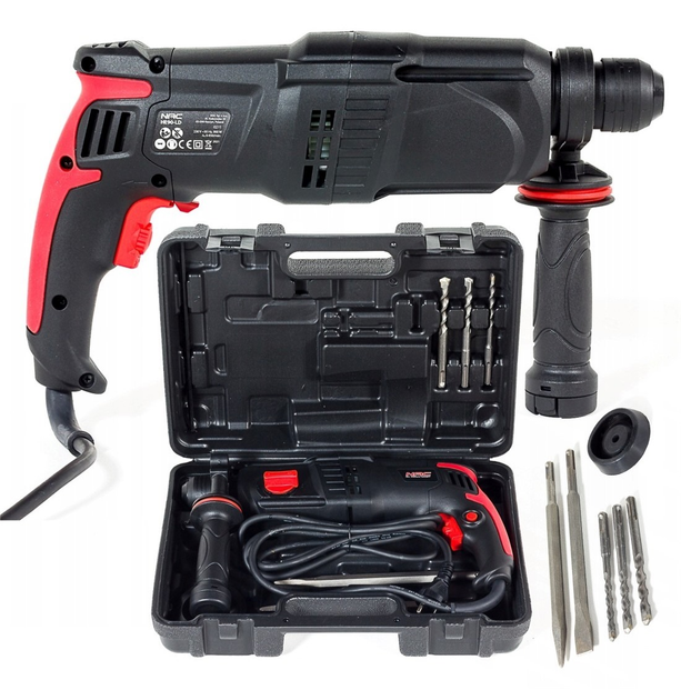 Młotowiertarka Nac 4 w 1 900 W SDS+ Mocna (HE90-LD) - obraz 1