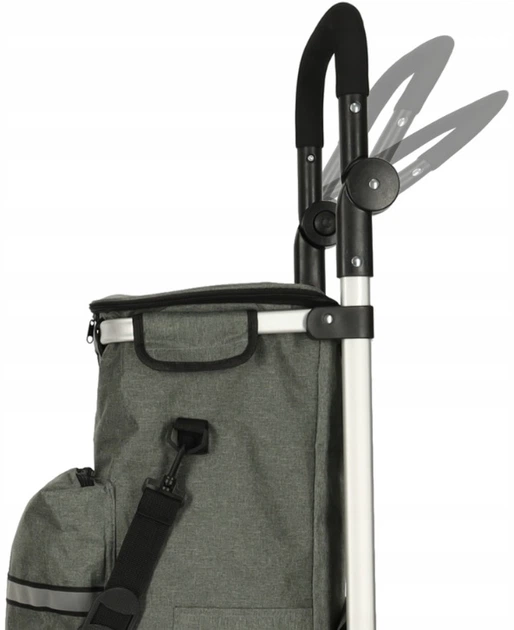 Сумка-візок для покупок Icon з рамою 40 л Сірий (5903039766099) - зображення 8