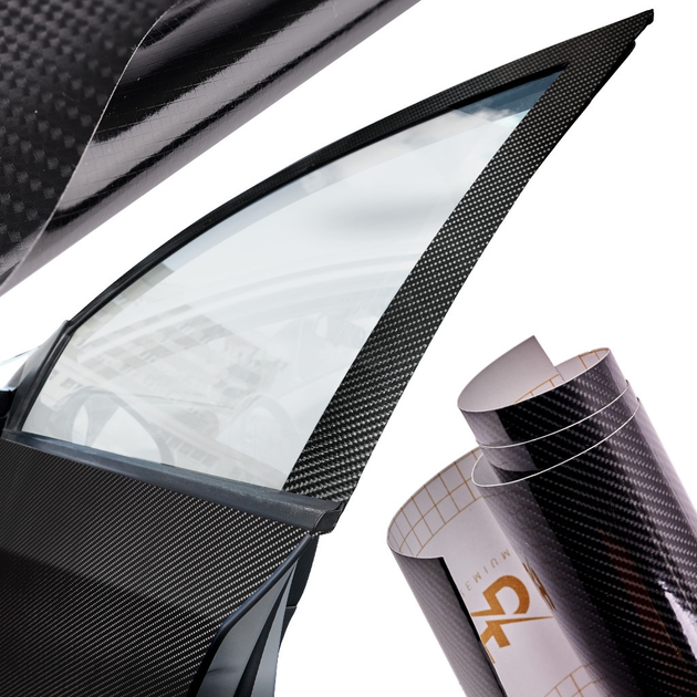 Плівка Ikonka carbon 5D 1.52 x 18 м Чорна (5903039707016) - зображення 2