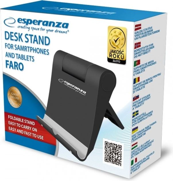 Stojak biurkowy Esperanza Faro do telefonu lub tabletu EMH141 (5901299958773) - obraz 3