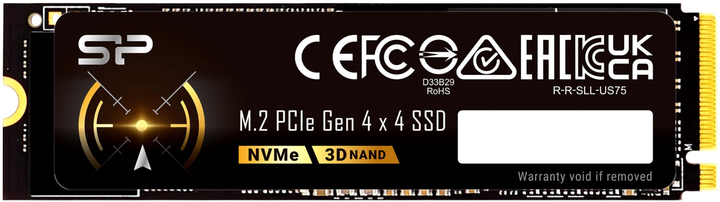 Dysk SSD Silicon Power US75 4TB M.2 NVMe PCIe 4x4 3D NAND (TLC) (SP04KGBP44US7505) - obraz 1