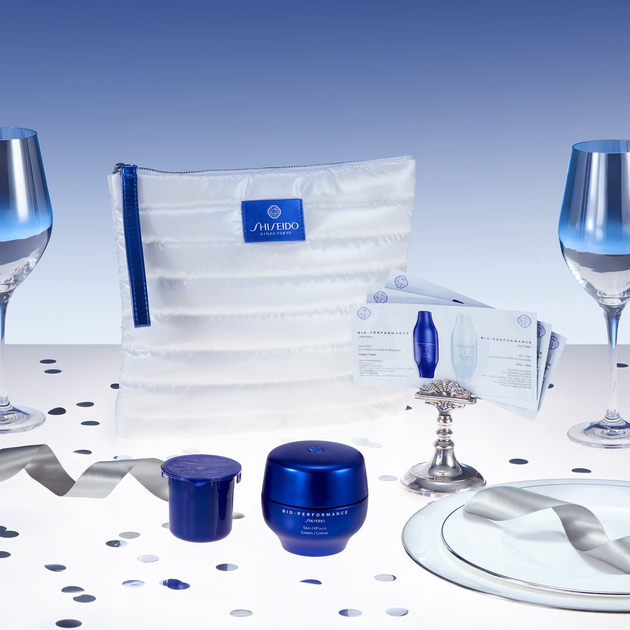 Zestaw Shiseido Bio-Performance Skin HiForce Cream Case Krem do twarzy 50 ml + Wkład wymienny 50 ml + Kosmetyczka 1 szt (3423222136062) - obraz 2