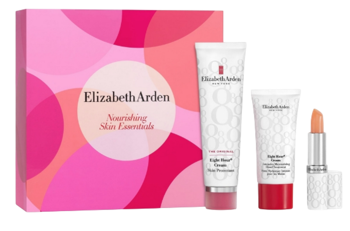 Набір косметики для догляду Elizabeth Arden Eight Hour Крем Treatment Skin 50 мл + Крем для рук зволожувальний  75 мл + Бальзам для губ захисний Spf 15 3.7 г (085805580803) - зображення 1