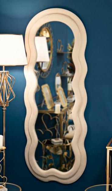 Дзеркало підвісне Mauro Ferretti MIKI 60 x 4 x 160 см Кремове (8024609369629) - зображення 6