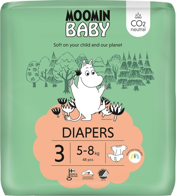 Підгузки Moomin Baby 5-8 кг 48 шт (6414100581057) - зображення 1