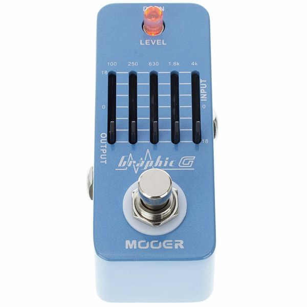 Гитарная педаль эквалайзер Mooer Graphic G MEQ1, 5-полосный EQ, True Bypass, регулировка ±18 дБ, металлический корпус - изображение 6