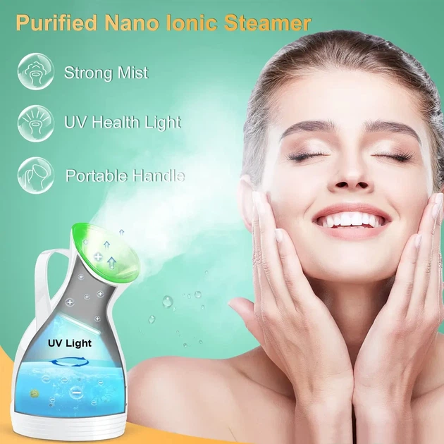 Нано-ионный отпариватель для лица Lonove Facial Ionic Steamer, домашняя SPA-сауна с набором для чистки пор - изображение 5