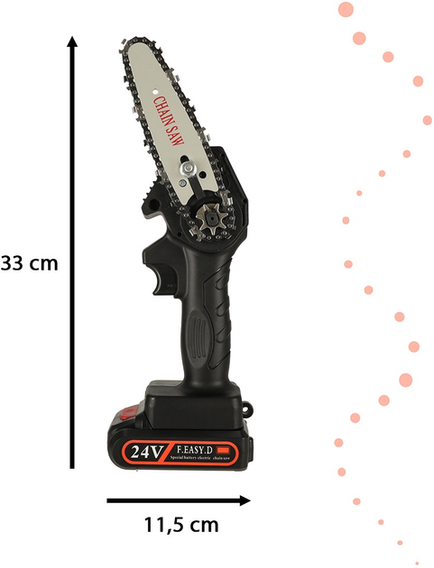 Акумуляторна ланцюгова пила KIK KX4655 ручна USB у валізі (5903039739031) - зображення 5