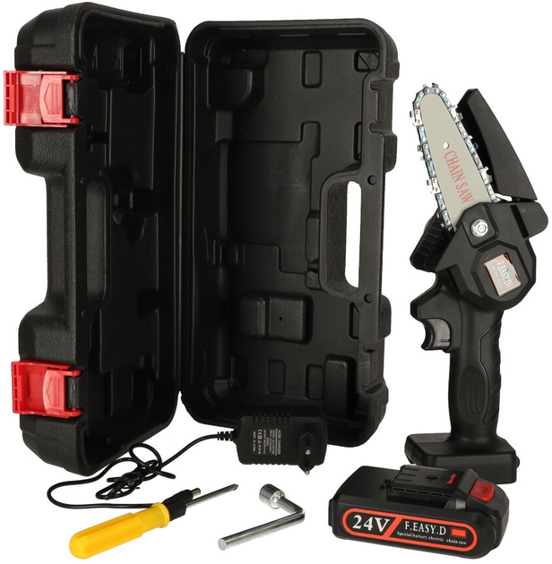 Акумуляторна ланцюгова пила KIK KX4655 ручна USB у валізі (5903039739031) - зображення 10