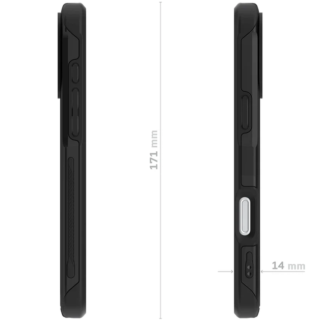 Etui Ghostek Atomic Slim MagSafe do Apple iPhone 17 Pro Max Black (840235314622) - obraz 7