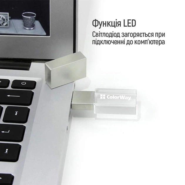 Флеш-память USB ColorWay Crystal 32GB USB 3.0 Transparent (CWUSBCL32) - Фото 8 Флеш-память USB ColorWay Crystal 32GB USB 3.0 Transparent (CWUSBCL32) - изображение 8
