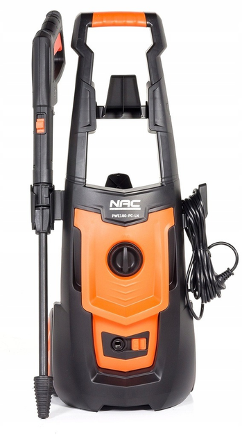 Мийка високого тиску Nac 1800 Вт 130 бар зі щіткою для чищення патіо та щіткою з м’якою щетиною (PWE180-PC-LN) - зображення 1