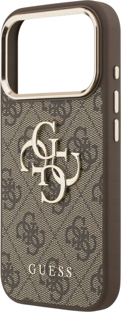 Панель Guess 4G Big 4G Classic Logo для Apple iPhone 17 Pro Max Brown/Gold (3666339521943) - зображення 6