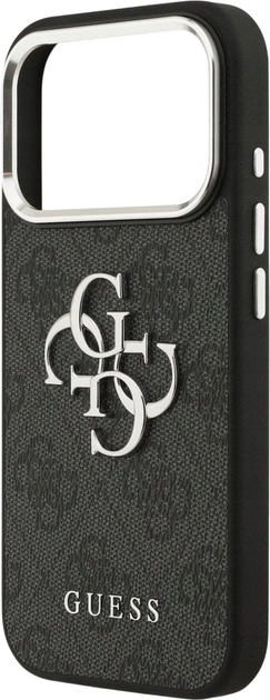 Панель Guess 4G Big 4G Classic Logo для Apple iPhone 17 Pro Max Black/Silver (3666339517786) - зображення 6