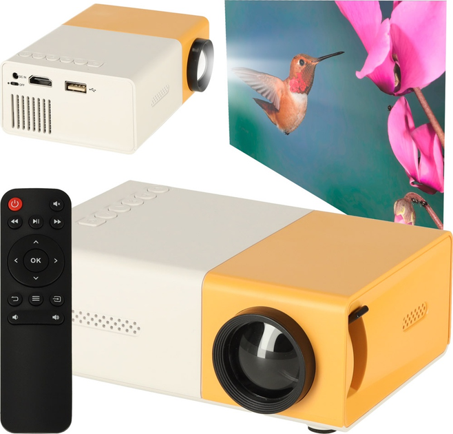 Projektor KIK KX3913 LED TFT LCD Biało-pomarańczowy (5903039749108) - obraz 2