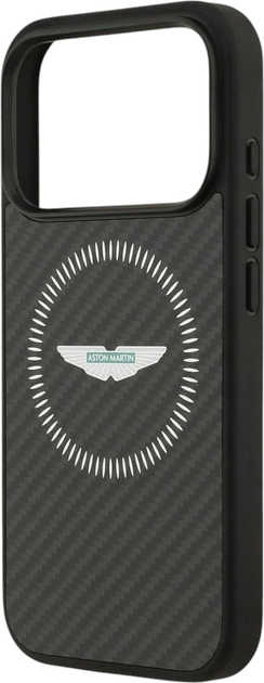 Панель Aston Martin HC Kevlar Counter Design MagSafe для Apple iPhone 17 Pro Black (ASHMP17LFCOS) - зображення 6