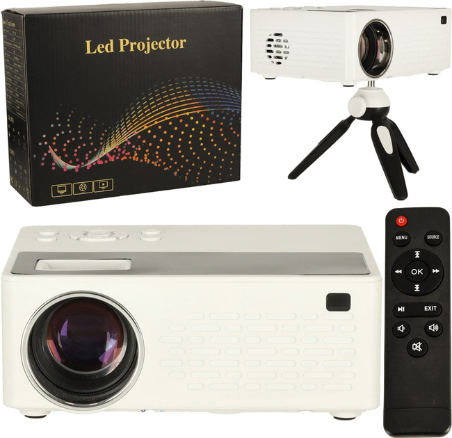 Projektor KIK KX3915 LED TFT LCD Biały (5903039749085) - obraz 2