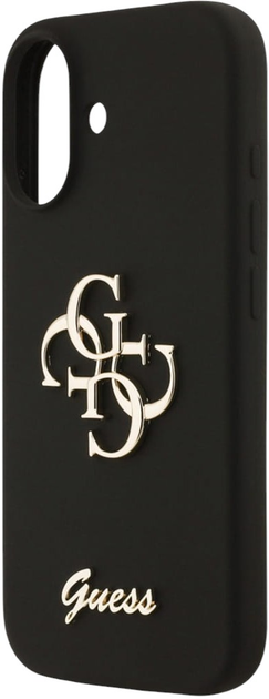 Панель Guess Silicone Big 4G Script для Apple iPhone 17 Black (3666339522230) - зображення 6