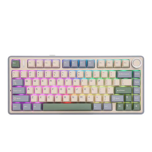 Игровая Беспроводная Клавиатура AULA F75 White-Green - изображение 2