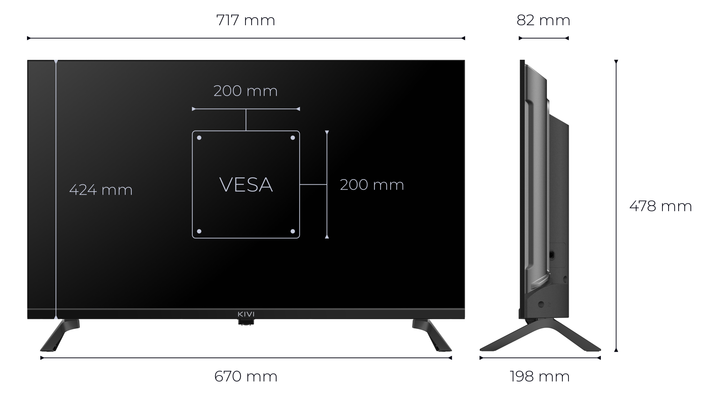 32T　箱無し価格 Телевизор Kivi 32'' 32H800KB купить в интернет-магазине ROZETKA