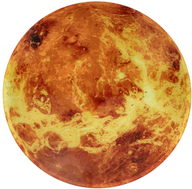 Настінний годинник Ikonka Планета Марс з LED-дисплеєм 32 см Помаранчевий (5903039753945) - зображення 2