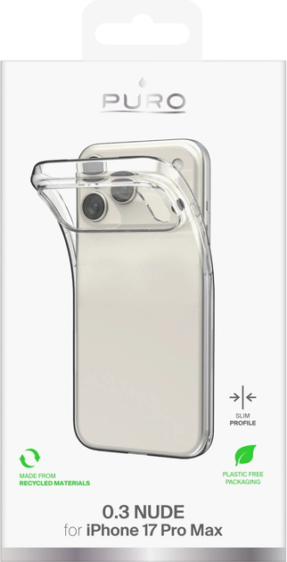 Etui Puro 0.3 Nude Ultra-Slim do Apple iPhone 17 Pro Max Transparent (8018417525759) - obraz 2