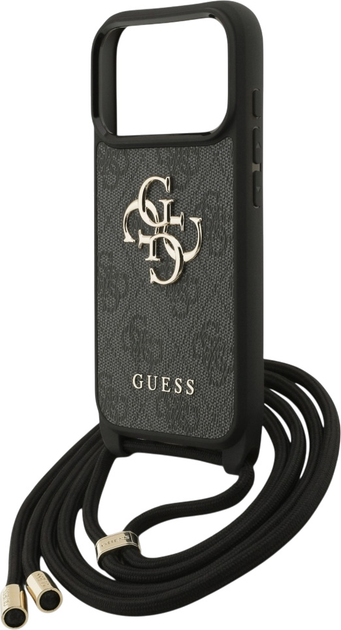 Панель Guess 4G Big Logo Cord Stap Crossbody для Apple iPhone 17 Pro Black (3666339526757) - зображення 5