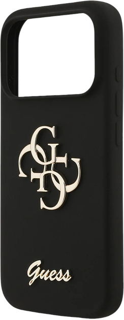 Панель Guess Silicone Big 4G Script для Apple iPhone 17 Pro Max Black (3666339522261) - зображення 6