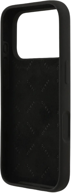Панель Guess Silicone Big 4G Script для Apple iPhone 17 Pro Max Black (3666339522261) - зображення 7