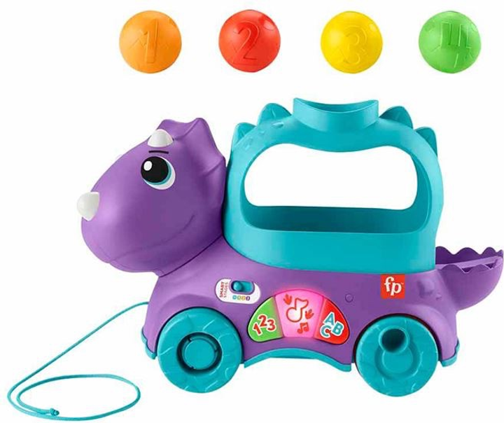 Інтерактивна іграшка-каталка Fisher-Price Веселий Трицератопс HNR55 (194735148219) - зображення 2