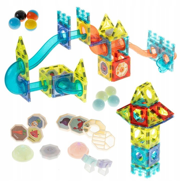 Klocki magnetyczne KIK Light Magnetic 202 elementy (5903039737693) - obraz 4